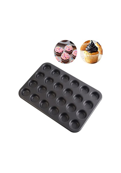 Karbon Çelik 24 lü Mini Muffin Tartolet Cupcake Kek Pişirme Kalıbı cin801sy