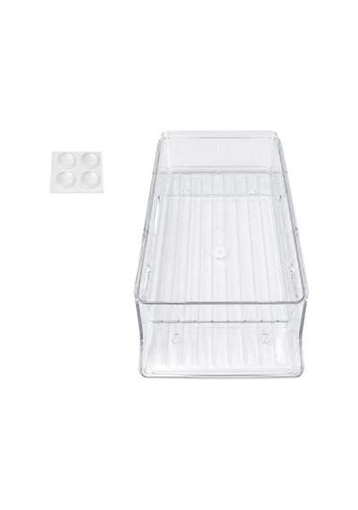 Sunup Sn-38899 İki Katlı Yan Askılı Şeffaf Buzdolabı Raflığı 37x14x19.5 Cm