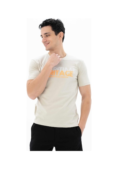 AR-MA Arma Erkek Slim Fit Bisiklet Yaka Tişört Y25344452201 Bej