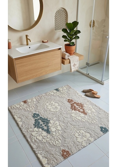 Merinos Halı Akrilik Dokuma 100x0,90 Lavabo Önü Apdest Alma Halısı Renkli