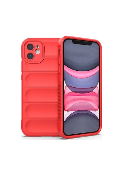 Apple Uyumlu iPhone 11 Kılıf Esnek Tpu Oyuklu Arka Yüzey Tasarımlı Redclick Etnik Silikon Kapak - Kirmizi