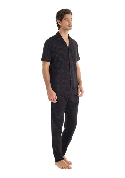 Erkek Pijama Takımı 40700 - Siyah Siyah