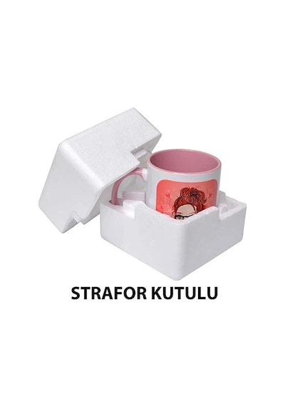 U Baş Harf Kupa, Kalpli Full Kaplama Pembe Tonlarında Kupa, Arkadaşa Öğretmene Beyaz
