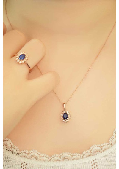 Rose Safir Pırlanta Kolye