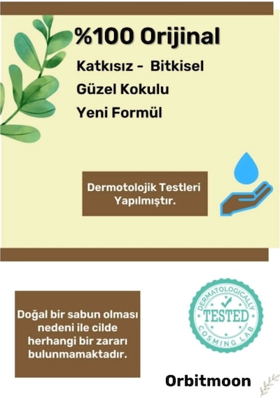 %100 Bitkisel Doğal El Yüz Saç Cilt Vücut Hoş Kokulu Orijinal Saf Çörek Otu Sabunu 120g - 1 Adet