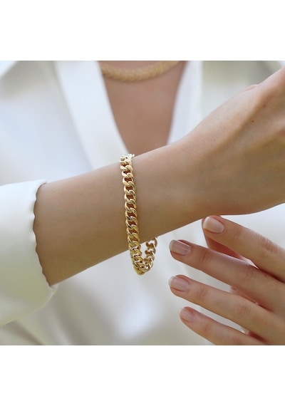 Gurmet Hallow Gold Kaplama Gümüş Bileklik Gümüş