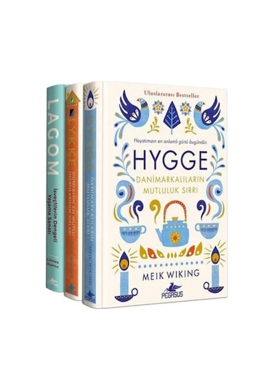 Hygge + Lykke + Lagom 3 Kitap Ciltli Takım Set - Meik Wiking, Linnea Dunne