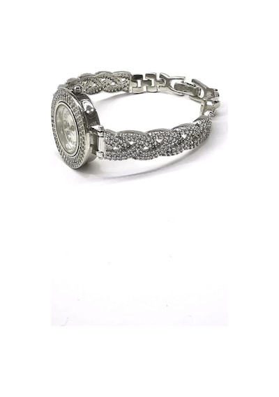 Omar Silver OMR871 Örgü Modeli Zirkon Taşlı Gümüş Kadın Kol Saati