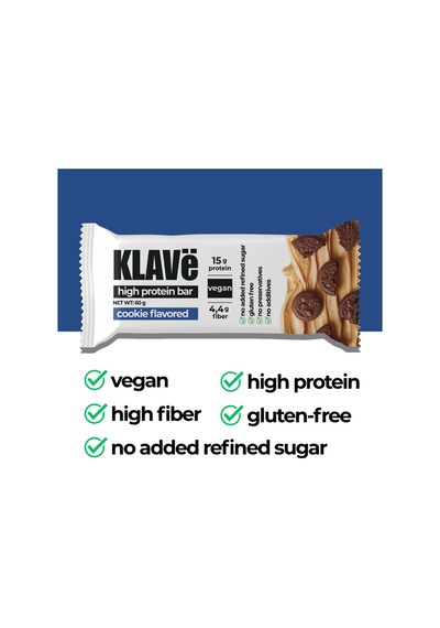 Yüksek Protein Bar Kakaolu & Kurabiye Aromalı - 60g X 3 Adet - 15g Protein, Vegan Ve Glutensiz - 797893081