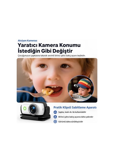 Serreha Lk-018 2inç Döner Ekranlı 1080p Wi-fi Manyetik Mini Aksiyon Kamerası Diğer