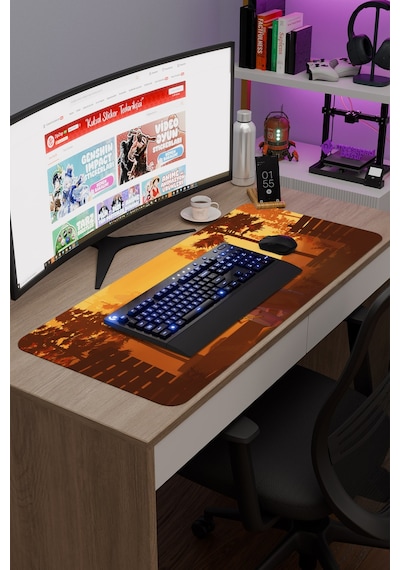 Risk Of Rain Kaymaz Dikişli Kauçuk Oyuncu Mousepad V1 - 90x40 Xxl Gaming Mouse Pad Fare Altlığı