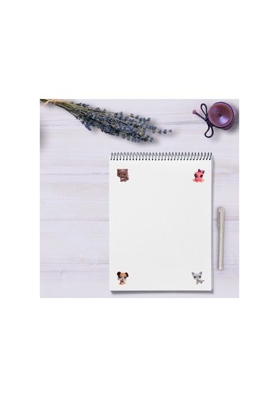 91 Adet Sevimli Hayvanlar Sticker Seti - Etiket Seti Scrapbook Bullet Journal Çok Renkli
