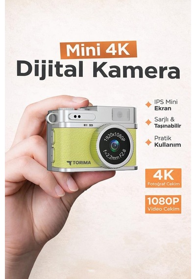 Torima CMR35 Mini Dijital Kamera Selfie Video Vlog Kamerası Mini Anahtarlık 1080p