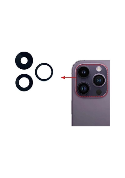 Apple İphone Uyumlu  14 Pro Kamera Camı Seti Çok Renkli