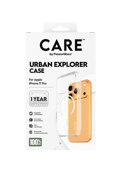 Care By Panzerglass Flagship Apple Uyumlu iPhone 17 Pro Transparent Urban Explorer Beyaz Magsafe Kılıf