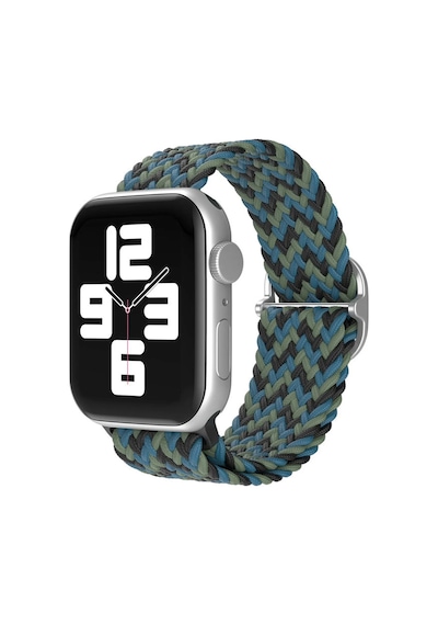 Newface Apple Watch 38mm Star Kordon - Zigzag Mavi-yeşil Açık Mor