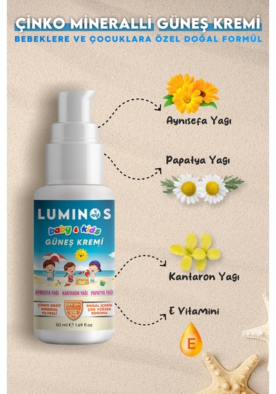 Luminos Baby & Kids Spf 50+ Doğal Güneş Kremi