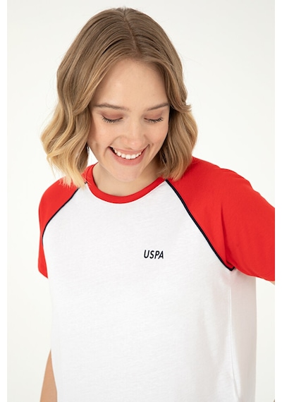 U.S. Polo Assn. Kadın Bisiklet Yaka Tişört 50294759-vr020 Kırmızı