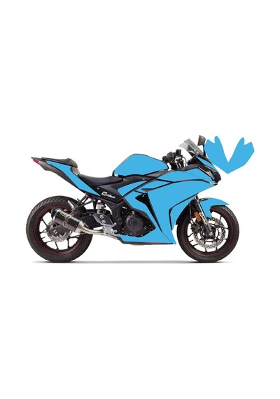 Yamaha Yzf R25 Kırmızı Parçalı Full Tek Renk Turkuaz Kaplama