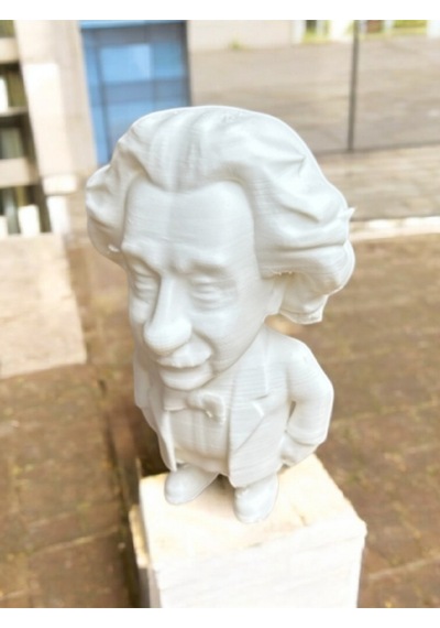 Einstein Karikatür Büst - 3d Baskı 16 Cm Pla Malzeme 3 Renk Seçeneği
