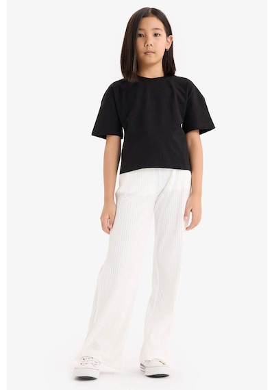 DeFacto Kız Çocuk Wide Leg Geniş Paça Pantolon E1836A825SMER85 Ekru