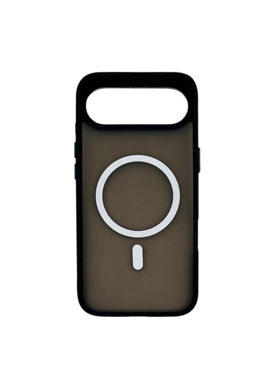 Apple iPhone 17 Air Uyumlu Magsafe Destekli Buzlu Mat Şeffaf Kılıf Siyah