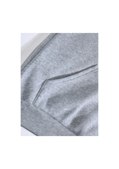 Tarzsokak Boston Renkli Baskılı Oversize Kapüşonlu Sweatshirt Gri