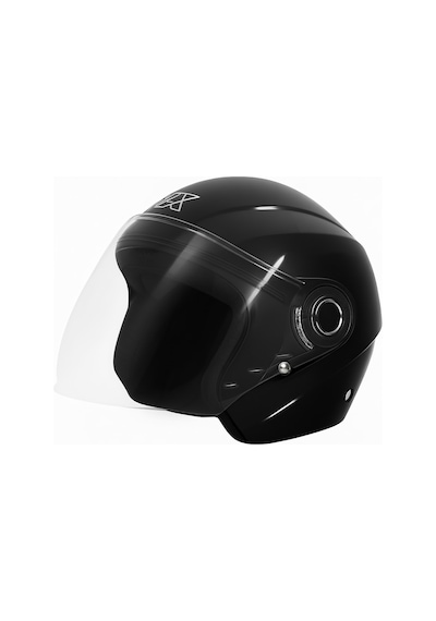 Gp Gx Mks005-Gb Şeffaf Vizörlü Motosiklet Yarım Kask Siyah