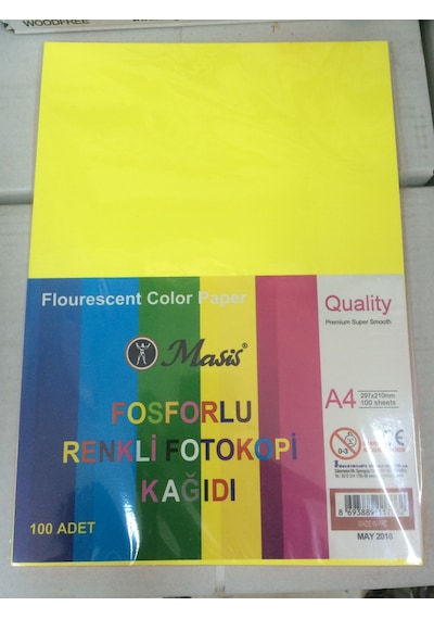 Fosforlu Renkli Fotokopi Kağıdı Masis