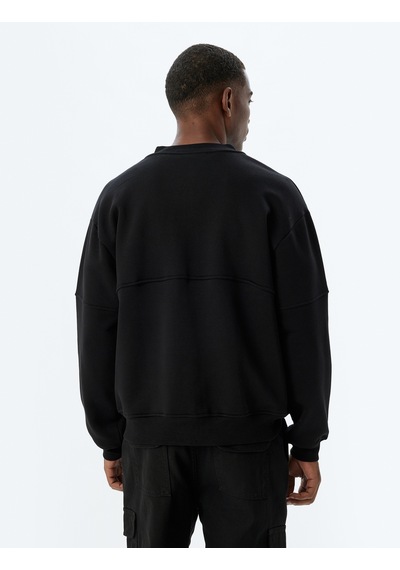 Koton Oversize Hırka Fermuarlı Basic Dikiş Detaylı Şardonlu Pamuk Karışımlı Siyah 5wam70162mk Siyah Koton Oversize Hırka Fermuarlı Basic Dikiş Detaylı Şardonlu Pamuk Karışımlı Siyah 5wam70162mk Siyah