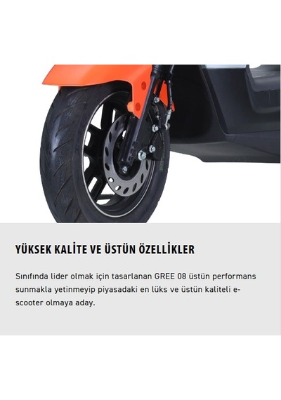 Kuba Gree-08 Elektrikli Moped Gri