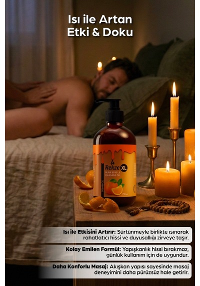 Rekze Xl Portakal Aromalı Masaj Yağı 250 Ml Doğal & Yenilebilir - 730050083