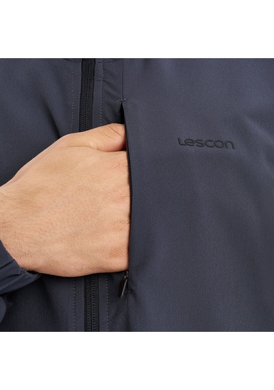 Lescon Gri Erkek Fermuarlı Sweatshirt 26n-1170