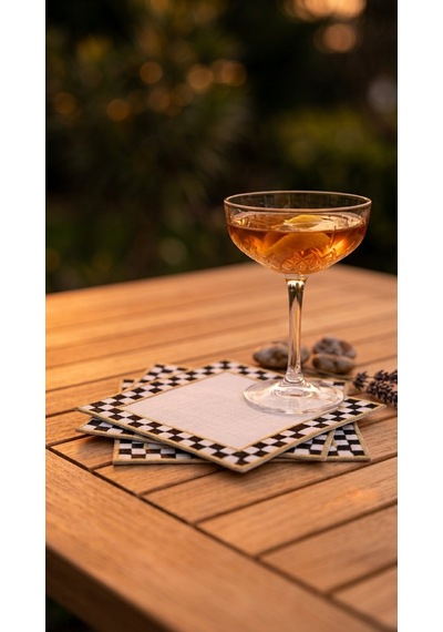 Montea Check Embroidered Kokteyl Peçetesi