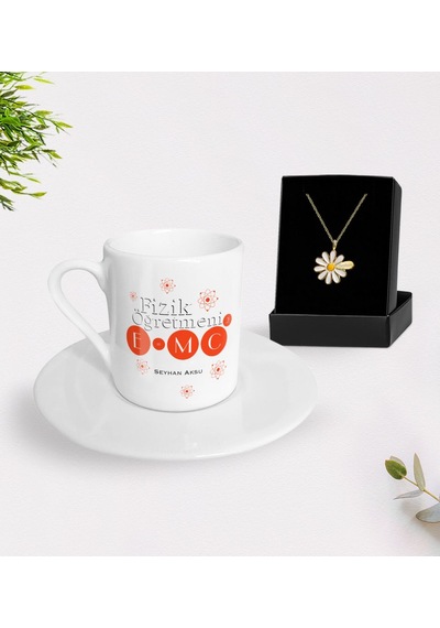 Kişiye Özel Fizik Öğretmeni Türk Kahvesi Fincanı Ve Isimli Papaty N11.25286