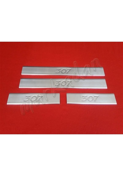 Markadan Peugeot 307 Krom Kapı Eşiği 2001-2008 4 Parça  Paslanmaz