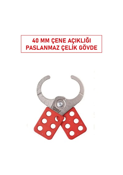 Bbu Safety Sh-040 Loto Kilit Çoklayıcı 40 Mm Çene Açıklığı, 6 Kilit Yuvası, Çelik Gövde Pa Kaplama