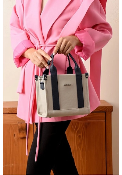 Just Polo Kadın Yeni Sezon Ayarlanabilir Askılı Lüks El Ve Omuz Çantası Shoulder Bag Ebat: 19 X 23 Cm Taş - Lacivert 76525259