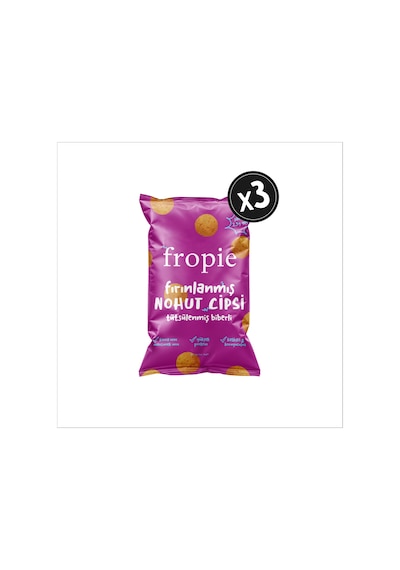 Fropie Fırınlanmış Nohut Cipsi Tütsülenmiş Biber Çeşnili 3'lü