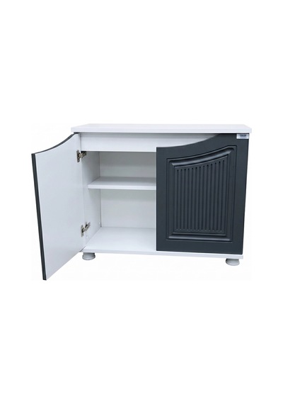 Kanki Pet Western Seri Akvaryum Sehpası 80x45x69 Cm - Beyaz/antrasit - Western8045b-ant1