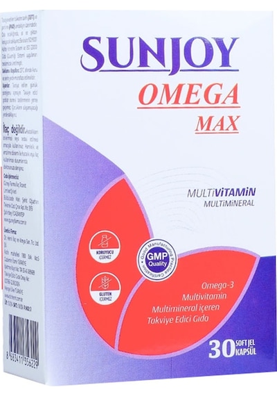 Sunjoy Omega Max Takviye Edici Gıda 30 Kapsül