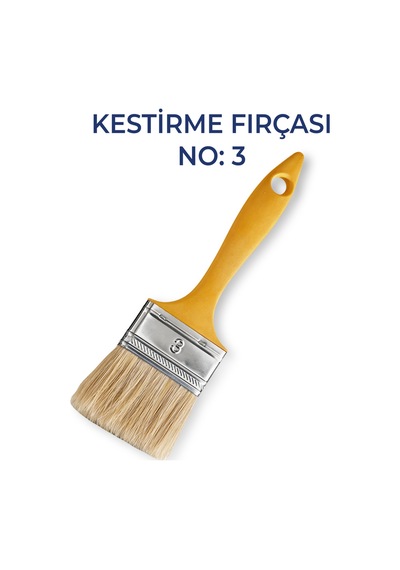 Kestirme Fırçası No:3 Profesyonel Boya Fırçası Hassas Kenar Boyama İçin