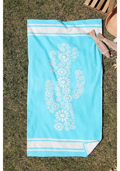 Baveno Pamuk Baskılı 70X140 Plaj Havlusu