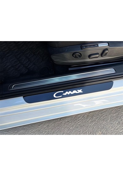 C Max Pleksi Kapı Eşiği Piano Black 4 Parça