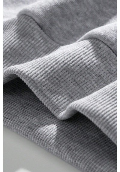 Tarz Cool Regular Kapüşonlu Sweatshirt Erkek Unisex 3 İplik Şardonlu %100 Pamuk Basic Hoodie Gri