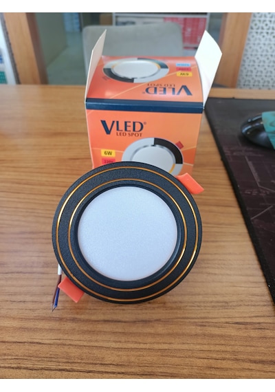 Siyaha Gold Çizgili 6w Led Spot 4000k 4000K