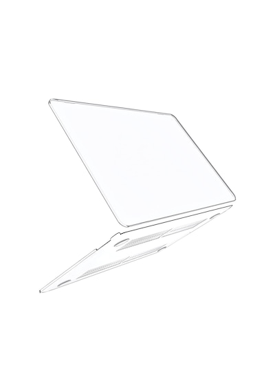 Novstrap Apple Macbook Air M3 Çip 2024 13.6 İnç A3113 İle Uyumlu Kılıf Sert Parlak Koruma Kapak Şeffaf