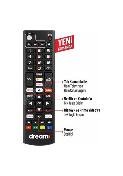 Dreamstar Universal Akıllı Android Box İ3 Kumanda Led Lcd Uyumlu