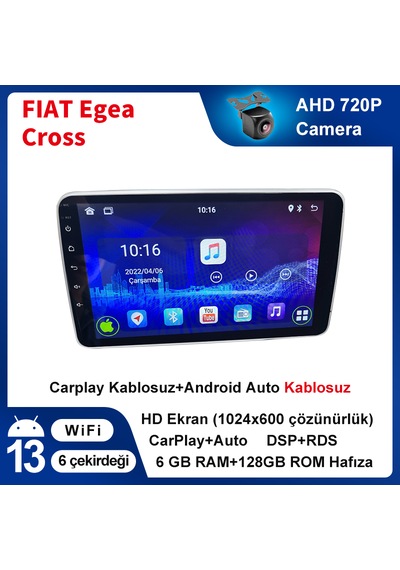 Fıat Egea Cross Multimedya 6-128 Gb Navigasyon Carplay