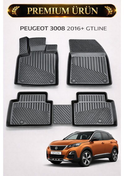 Peugeot 3008 2016 Gtline Uyumlu 3d Oto Paspas Premium